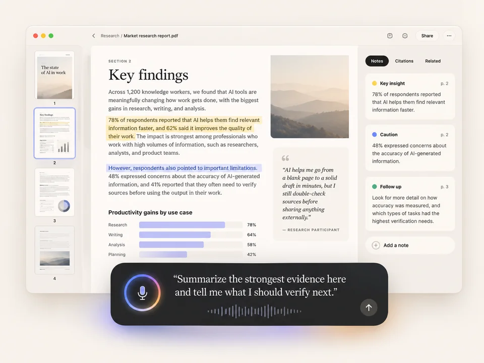 Research report capture example
